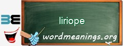 WordMeaning blackboard for liriope